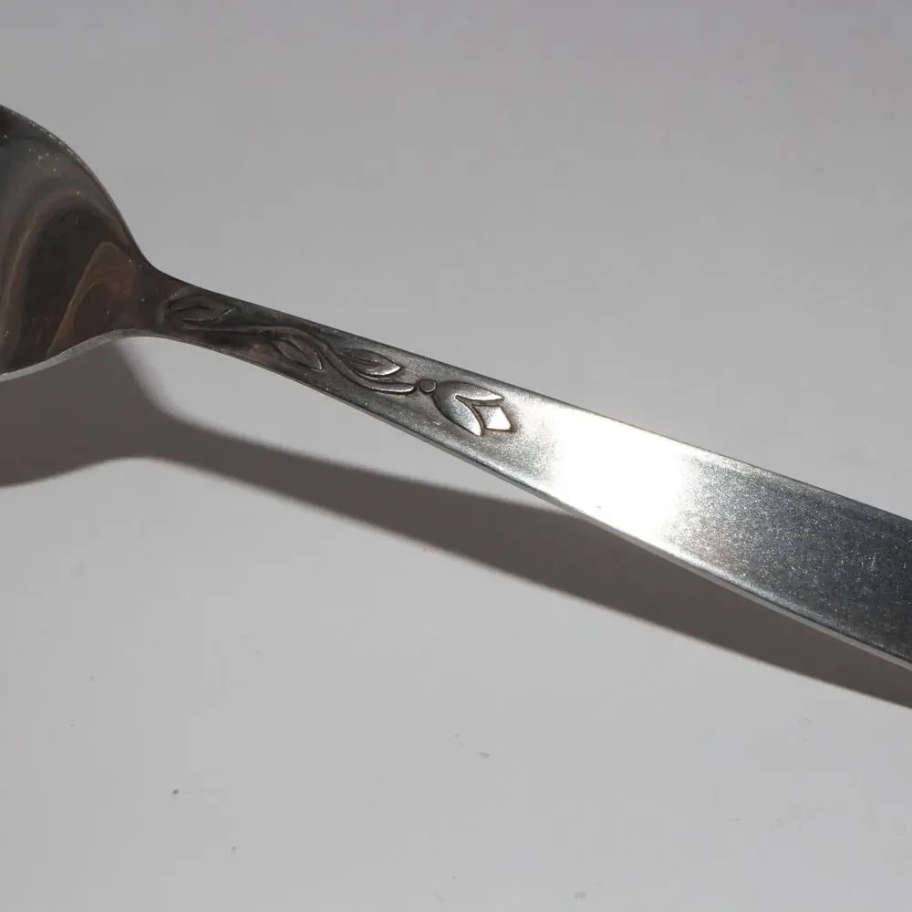 Vintage Set of 4 Amefa Tulip Time pattern stainless salad forks Holland 5 7/8